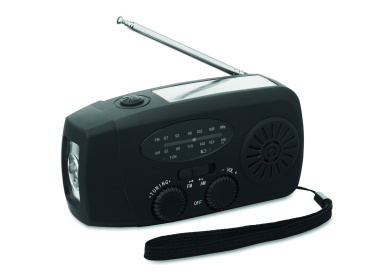 Logo trade business gift photo of: Portable radio with LED torch
