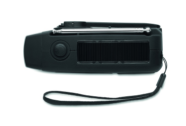 Logotrade promotional item picture of: Portable radio SOS with LED torch
