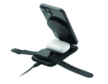 Logotrade promotional items photo of: 3 in 1 wireless charger 15W