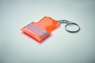 Logo trade promotional giveaways image of: Key ring with reflecting vest Jekabpils