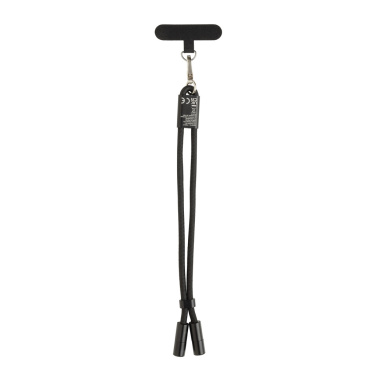 Logo trade promotional items image of: LoopAmp RCS RPET adjustable phone wrist strap 60W cable