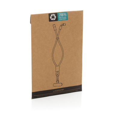 Logo trade promotional item photo of: LoopAmp RCS RPET adjustable phone wrist strap 60W cable