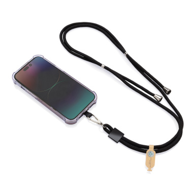 Logotrade advertising product picture of: CarryLoop RCS recycled PET adjustable phone holder lanyard