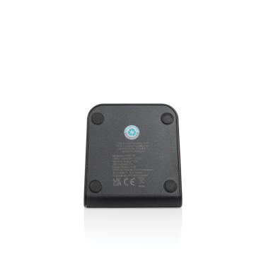 Logotrade promotional product picture of: VoltPerch RCS recycled plastic 15W magnetic wireless charger