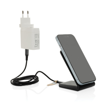 Logotrade promotional item picture of: VoltPerch RCS recycled plastic 15W magnetic wireless charger