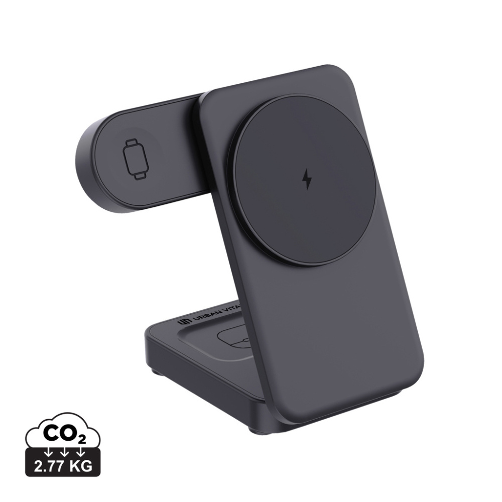 Logotrade promotional gift picture of: Urban Vitamin Arcadia RCS rplastic 15W 3in1 magnetic charger