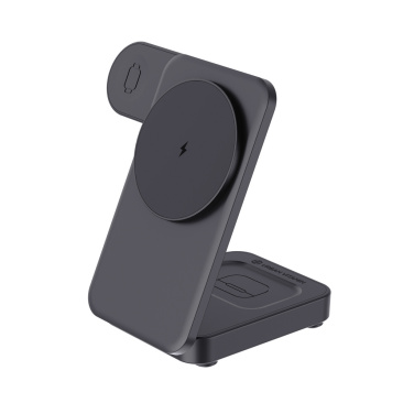 Logo trade promotional merchandise photo of: Urban Vitamin Arcadia RCS rplastic 15W 3in1 magnetic charger