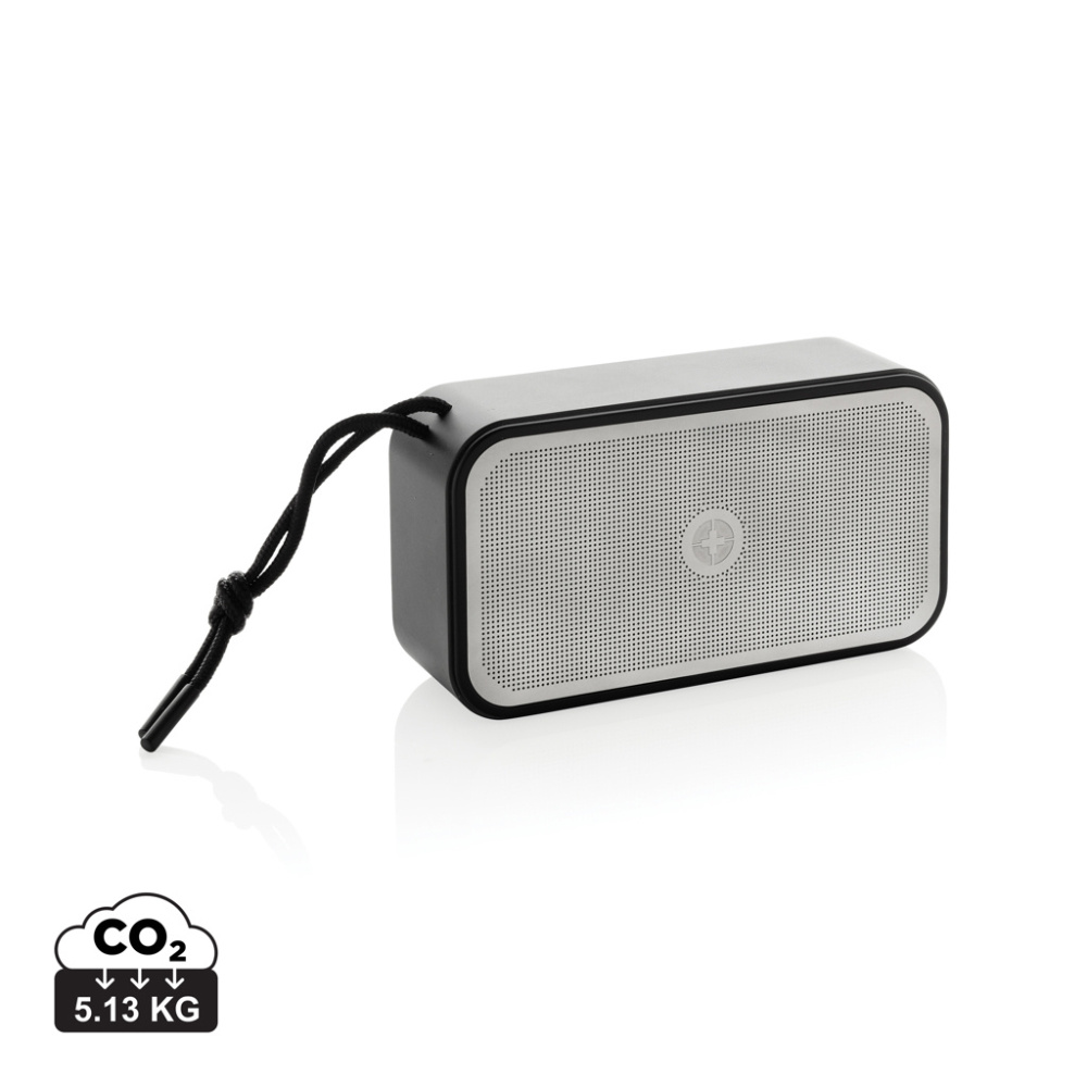 Logotrade promotional giveaway image of: Swiss Peak RCS recycled aluminium 10W bass speaker