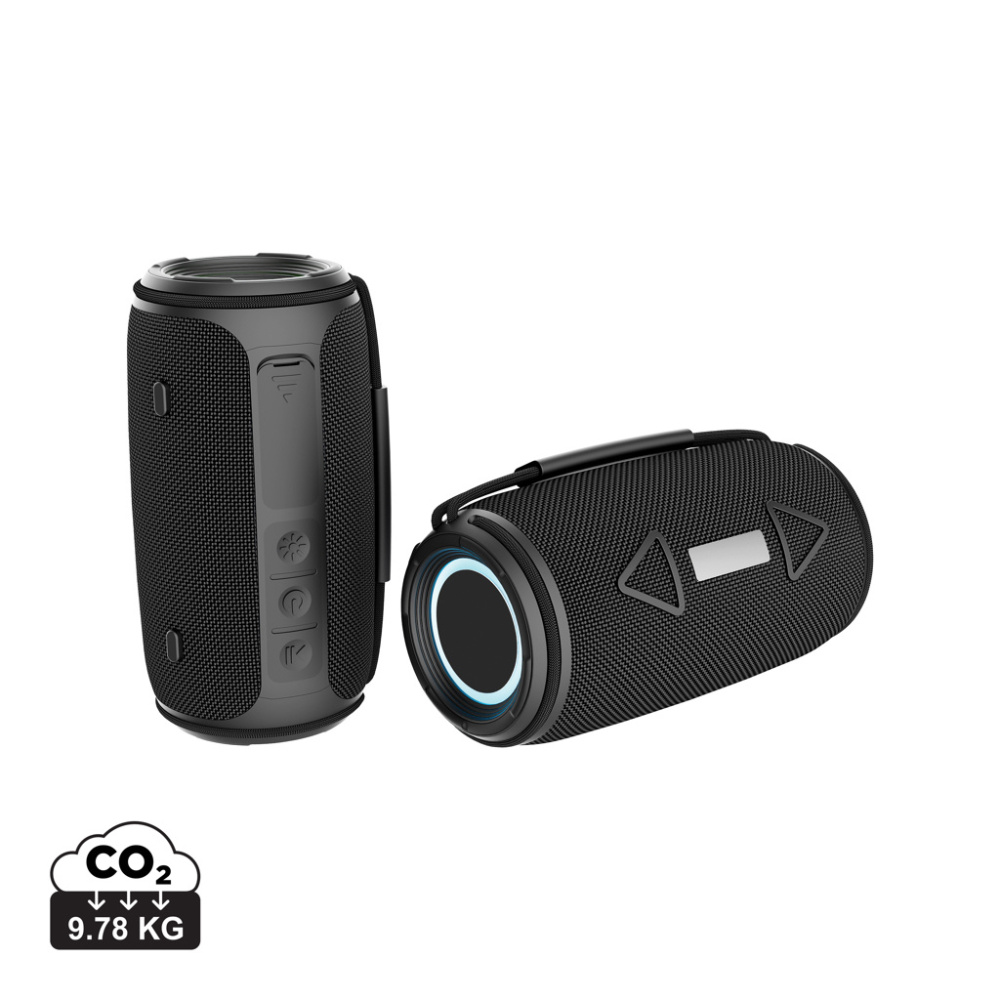 Logo trade promotional products image of: Prisma RCS recycled plastic IPX 4 waterpoof 16W speaker