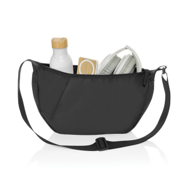 Logo trade corporate gifts image of: Crescent XL AWARE™ RPET half moon sling bag