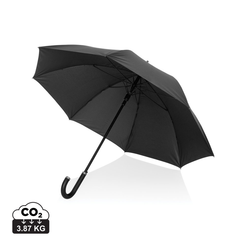 Logotrade corporate gift picture of: Swiss Peak Vero Aware™ RPET 25” umbrella w luxe handle