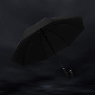 Logo trade promotional giveaways picture of: Swiss Peak Vero Aware™ RPET 25” umbrella w luxe handle