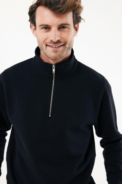 Logo trade promotional merchandise picture of: IQONIQ Elgon recycled cotton quarter zip sweater
