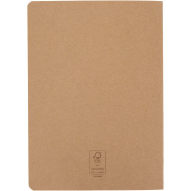 Logotrade promotional product image of: Slyk A5 kraft cahier notebook with ruled pages