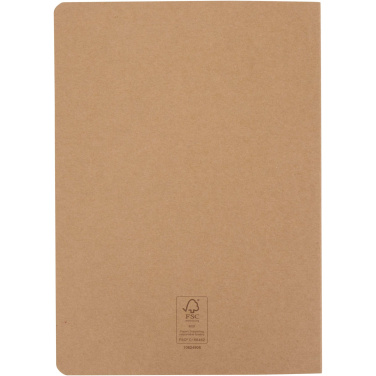 Logo trade promotional items image of: Slyk A5 kraft cahier notebook with dotted pages