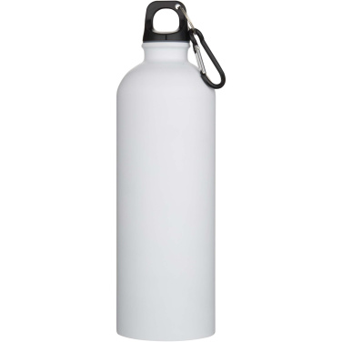 Logo trade promotional item photo of: Oregon 750 ml matte RCS recycled single wall stainless steel water bottle with carabiner