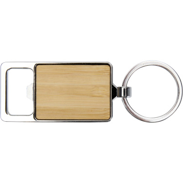 Logo trade promotional products picture of: Snapper bamboo keychain with bottle opener
