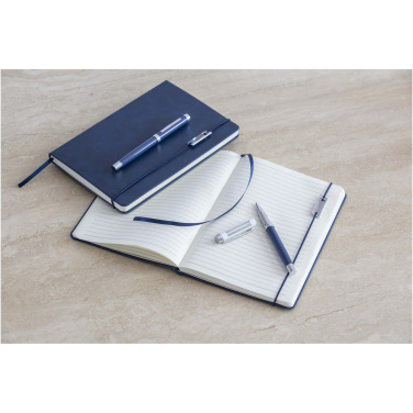 Logotrade corporate gift image of: Legato Elegance A5 hard cover notebook and rollerball pen set