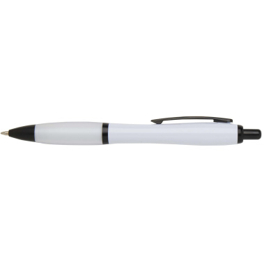 Logotrade corporate gift picture of: Nash recycled plastic ballpoint pen with black trims (black ink)