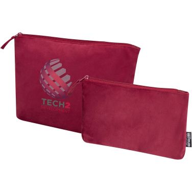 Logo trade corporate gifts picture of: Swift GRS recycled velvet toiletry bag set