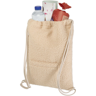 Logo trade promotional merchandise photo of: Bear GRS recycled sherpa drawstring backpack 9L