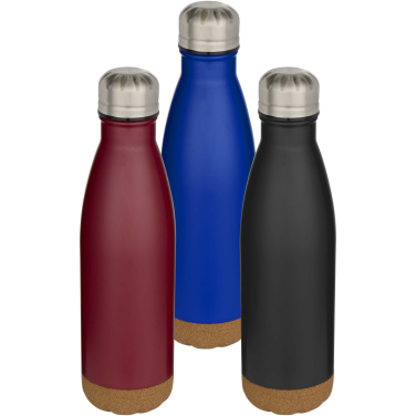 Logotrade promotional product image of: Cove 500 ml double wall vacuum insulated stainless steel water bottle with cork details