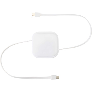 Logo trade promotional giveaway photo of: Gloas 5-in-1 recycled retractable data sync and 100W fast charge cable with smartphone tool kit