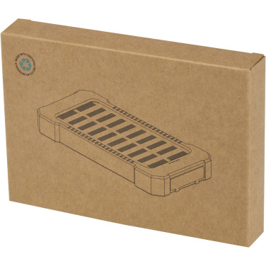 Logo trade promotional product photo of: Altair 5000 mAh 10W recycled plastic rugged solar power bank with built-in torch