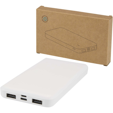 Logo trade promotional merchandise image of: Intan 10.000 mAh 10W recycled plastic power bank