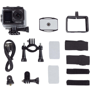Logo trade promotional giveaway photo of: Prixton DV670 4K dual screen action camera