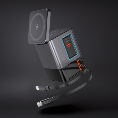 Logo trade promotional products image of: Urban Vitamin Sacramento 105W GAN charger+retractable cables