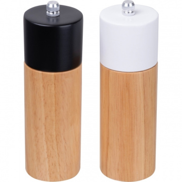 Logo trade promotional giveaways image of: Salt & pepper mill set DAKAR