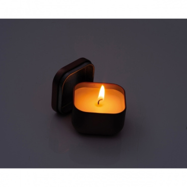 Logo trade advertising products picture of: Candle in tin PRAGUE