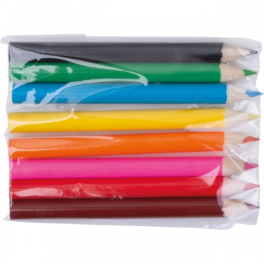 Logo trade advertising product photo of: Case with Colored Pencils CARLTON