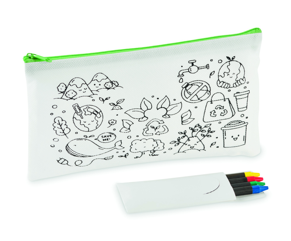 Logotrade promotional gift image of: Pencil case with 4 crayons