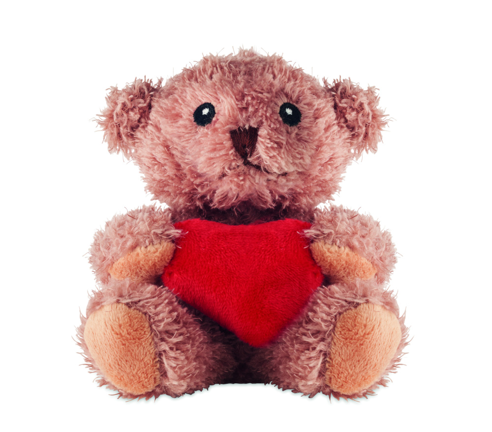 Logo trade promotional giveaways image of: Teddy bear plush with heart