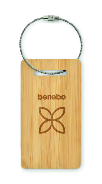 Logo trade corporate gifts picture of: Bamboo luggage tag