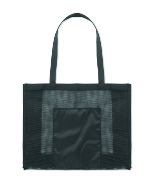 Logo trade promotional giveaways image of: RPET mesh shopping bag