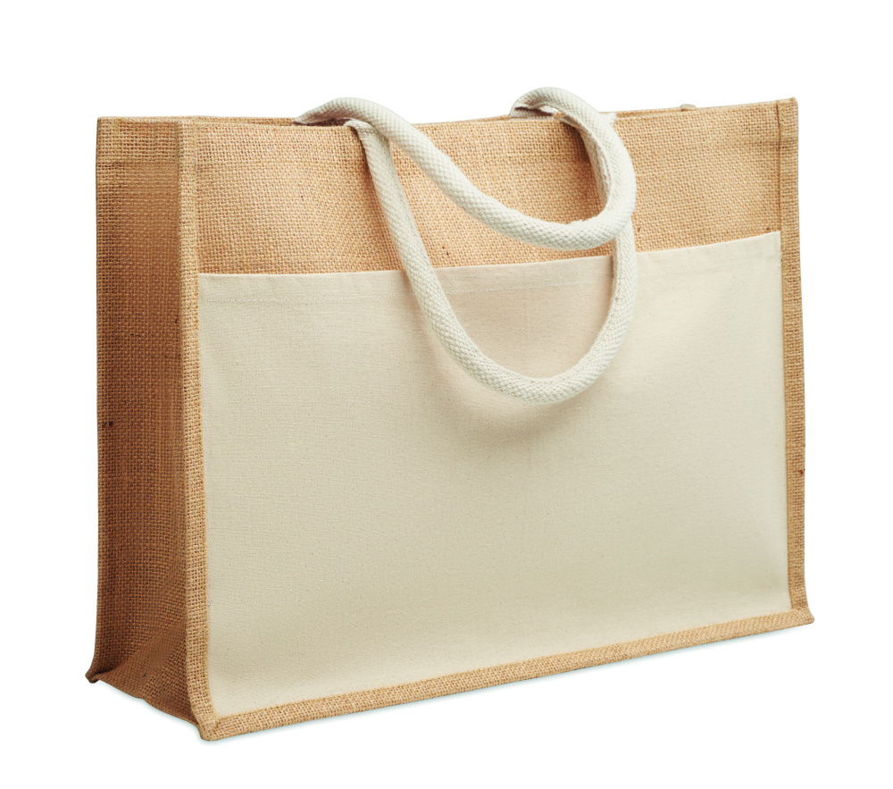 Logo trade promotional merchandise image of: Jute shopping bag