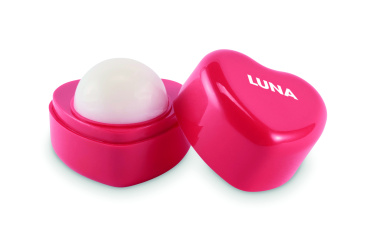 Logo trade business gifts image of: Heart shape vegan lip balm