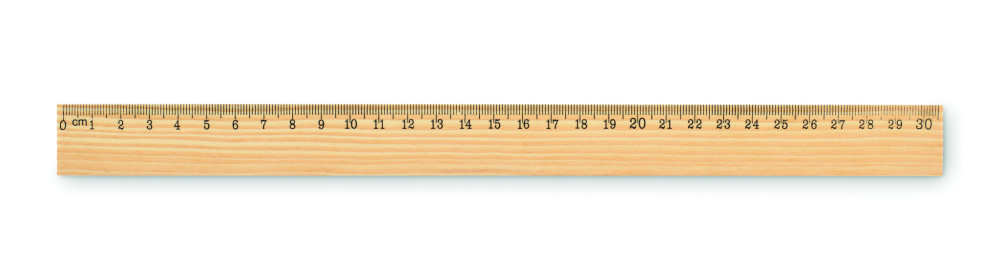 Logotrade promotional product image of: Wooden ruler 30cm