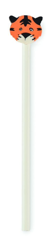 Logo trade business gifts image of: Wooden pencil in animal shape