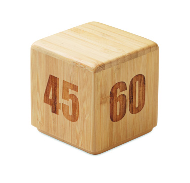 Logotrade promotional items photo of: Bamboo twist snooze timer