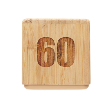 Logo trade promotional item photo of: Bamboo twist snooze timer