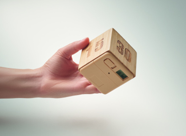 Logotrade corporate gift image of: Bamboo twist snooze timer