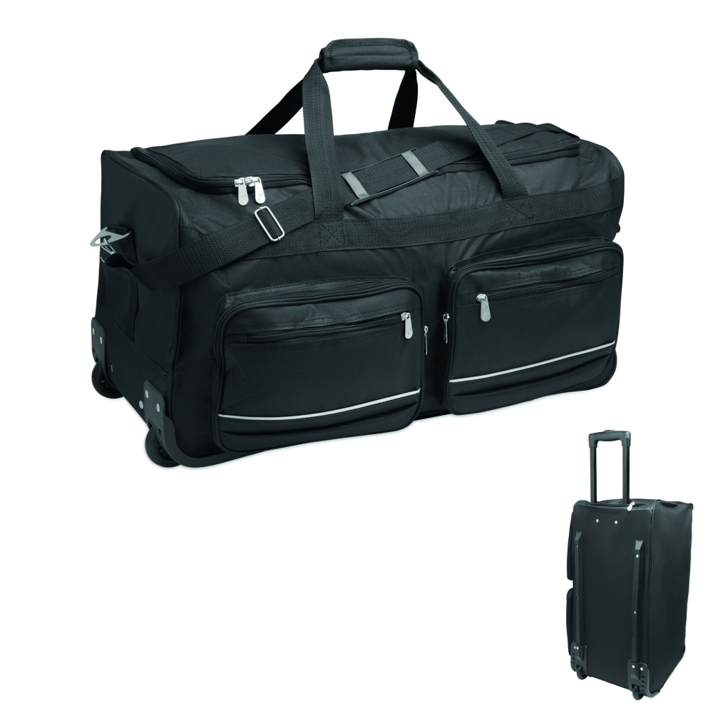 Logo trade promotional item photo of: Duffle bag trolley 600D RPET