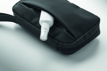 Logo trade promotional giveaways image of: Toiletry bag 600D RPET