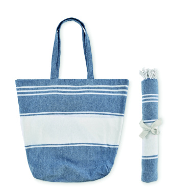 Logo trade advertising product photo of: Beach bag with hammam towel