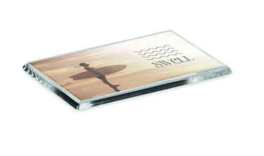 Logo trade promotional giveaways image of: Acrylic photo magnet rectangula
