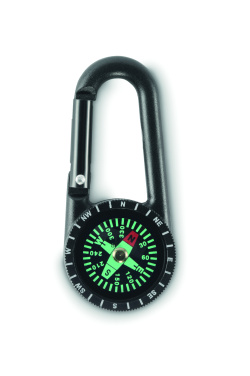 Logo trade promotional merchandise photo of: Outdoor compass with carabiner